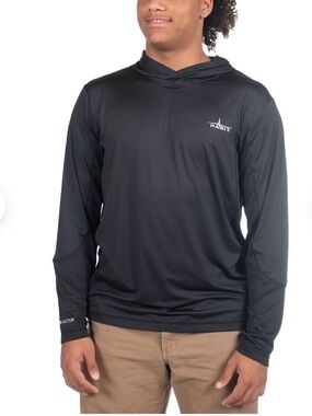 HABIT Hidden Cove Hooded Fishing Shirt Mens 2XL Black UPF Performance NWT